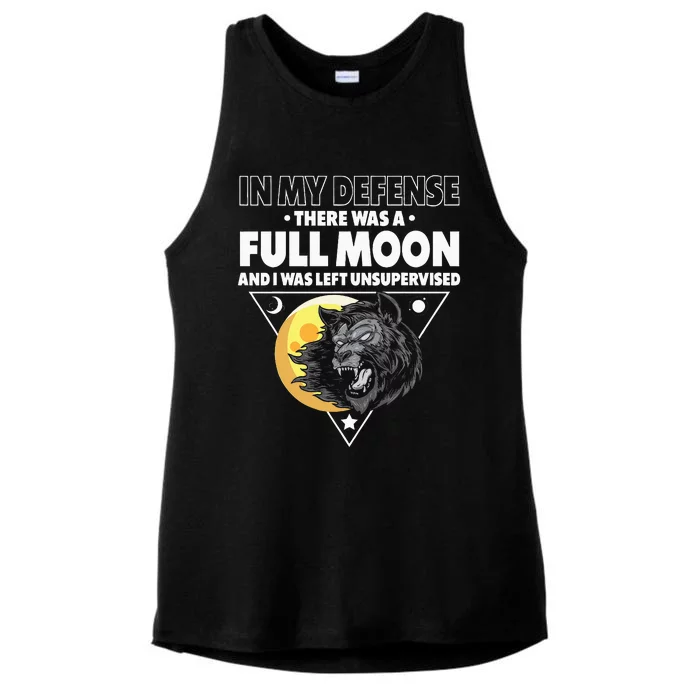 Werewolf Full Moon Werewolf Ladies Tri-Blend Wicking Tank