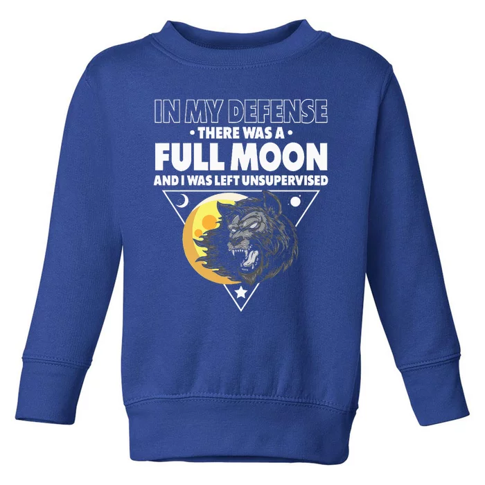 Werewolf Full Moon Werewolf Toddler Sweatshirt