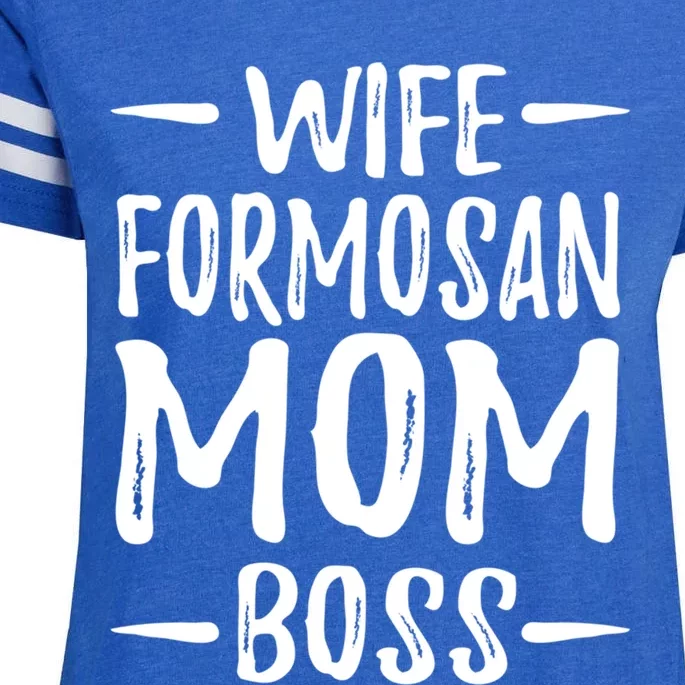 Wife Formosan Mom Boss Funny Dog Mom Gift Idea Gift Enza Ladies Jersey Football T-Shirt