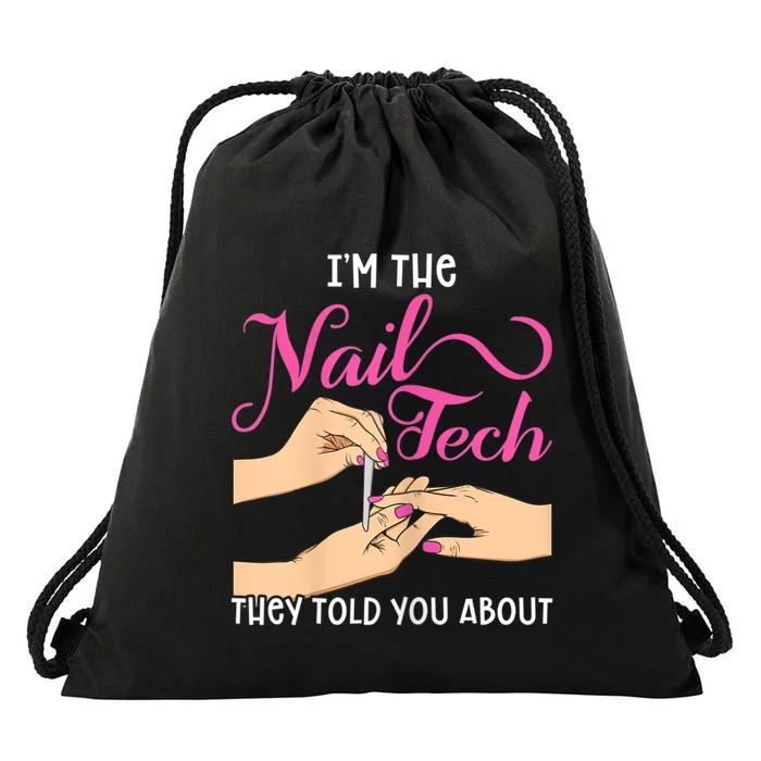 Womens Funny Manicurist Pedicurist For Nail Artists And Beauticians Drawstring Bag