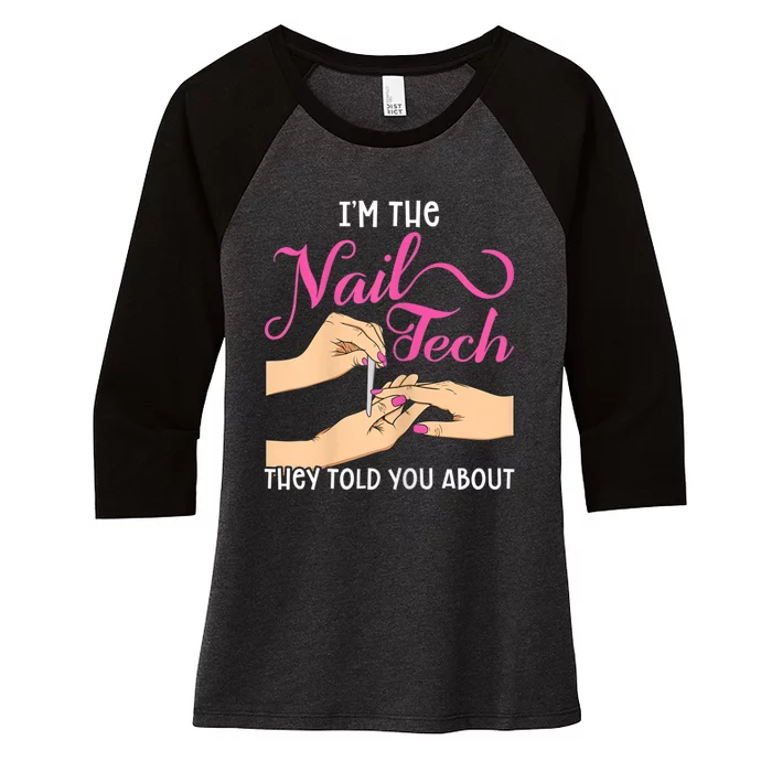 Womens Funny Manicurist Pedicurist For Nail Artists And Beauticians Women's Tri-Blend 3/4-Sleeve Raglan Shirt