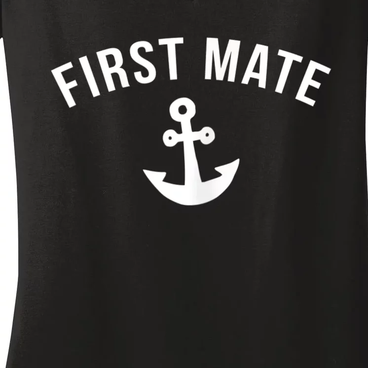 Womens First Mate Boating Women's V-Neck T-Shirt