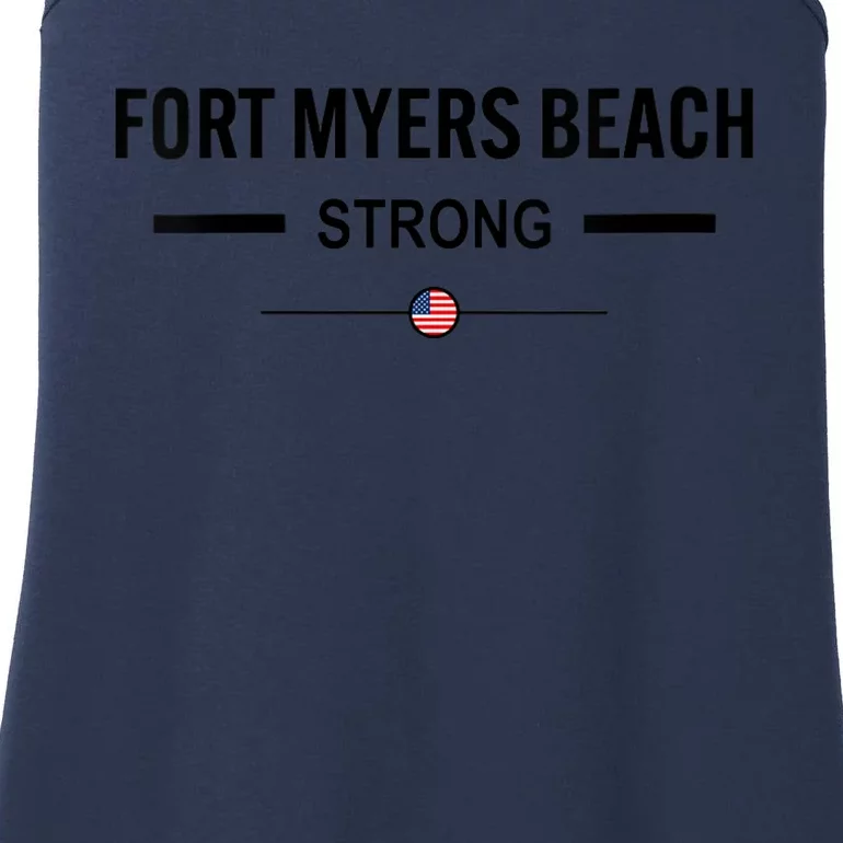 Womens Fort Myers Beach Strong Community Strength Prayer US Flag Ladies Essential Tank