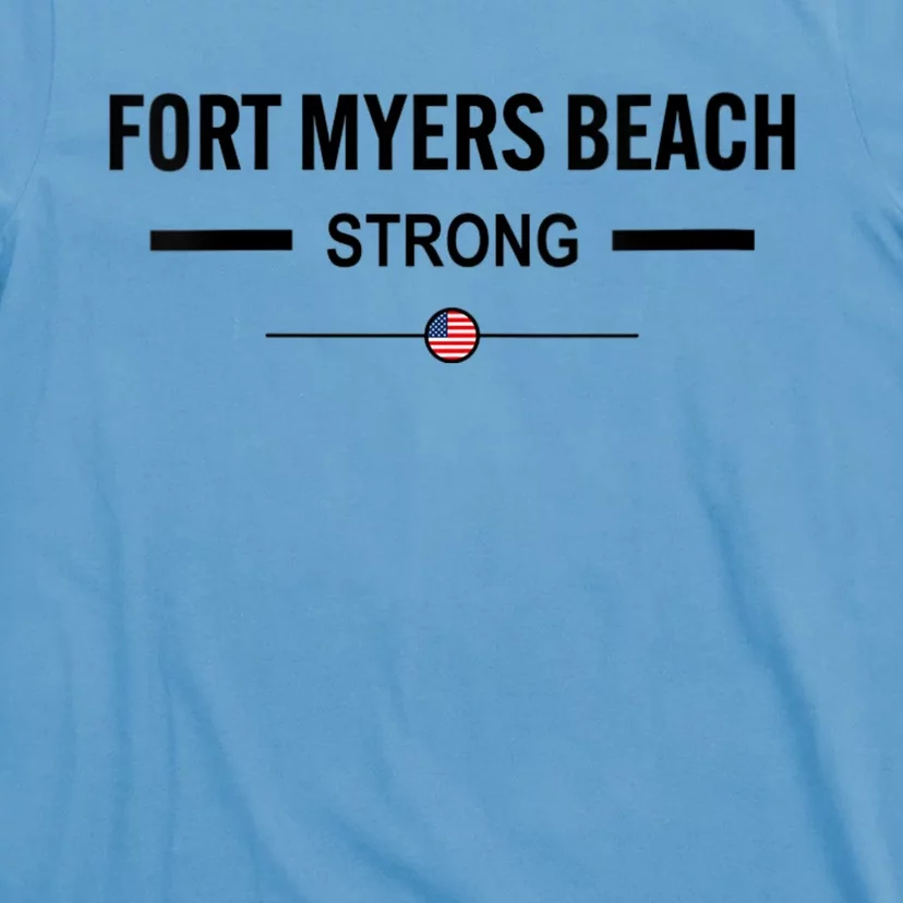 Womens Fort Myers Beach Strong Community Strength Prayer US Flag T-Shirt