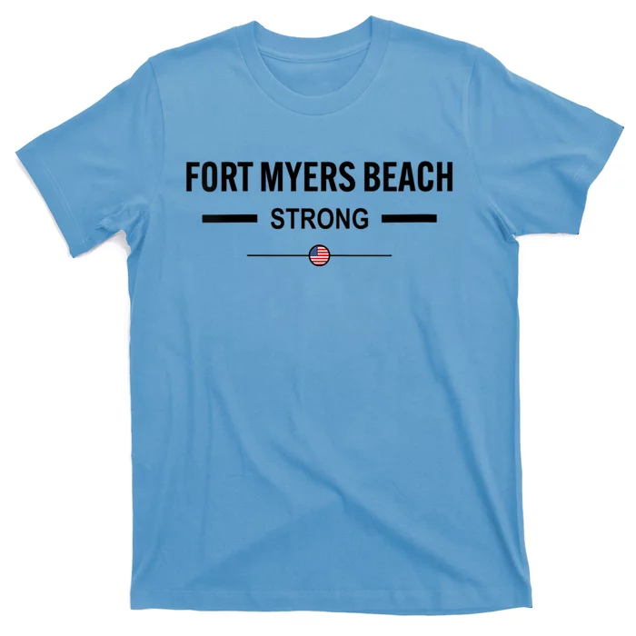 Womens Fort Myers Beach Strong Community Strength Prayer US Flag T-Shirt