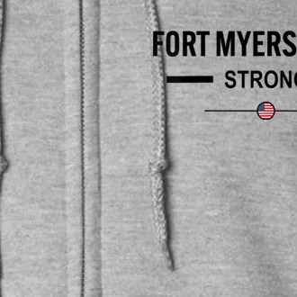 Womens Fort Myers Beach Strong Community Strength Prayer US Flag Full Zip Hoodie