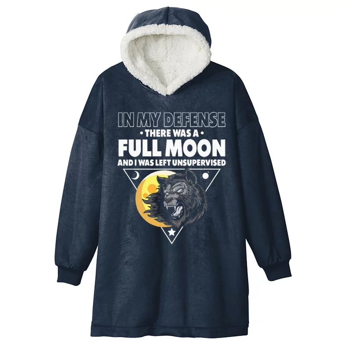 Werewolf Full Moon Werewolf Hooded Wearable Blanket