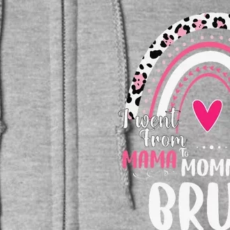 Women's Funny Mama Mommy Mom Bruh Mothers Day Saying Full Zip Hoodie