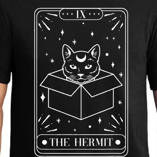 Whimsical Feline Mystic Cat Hermit Tarot for Halloween Pajama Set