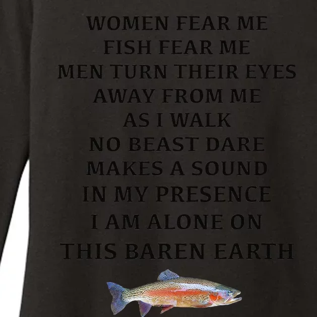 Woman Fear Me Fish Fear Me Turn Their Eyes Away From Me Womens CVC Long Sleeve Shirt