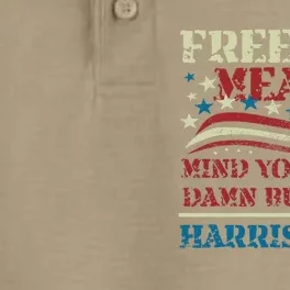 Walz Freedom Means Mind Your Own Damn Business Harris Walz Dry Zone Grid Performance Polo