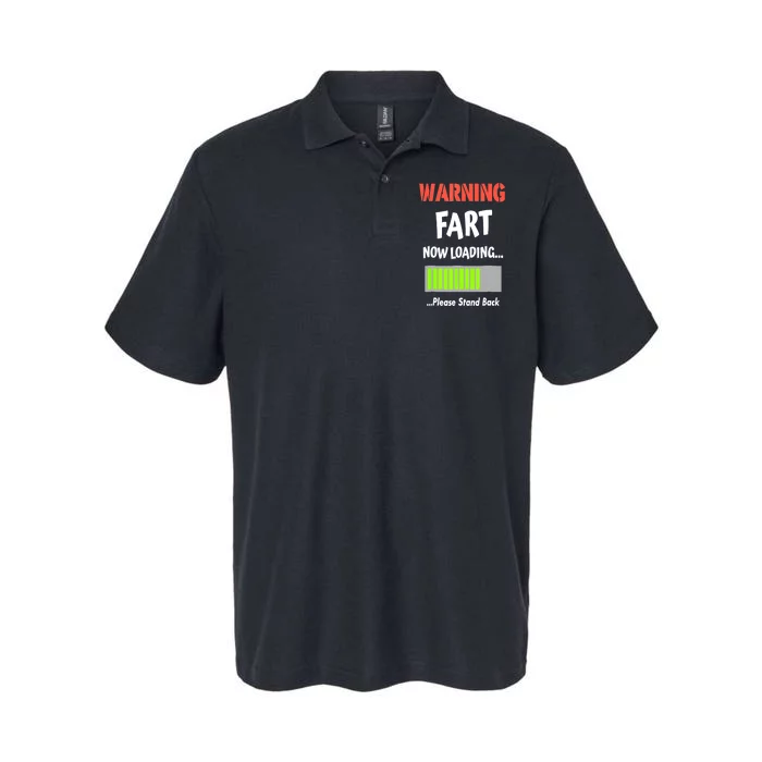 Warning Fart Now Loading Please Stand Back Funny Gag Gifts Softstyle Adult Sport Polo