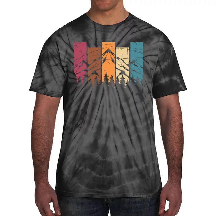 Wildlife Forest Nature Trees Retro Outdoors Mountains Hiking Tie-Dye T-Shirt