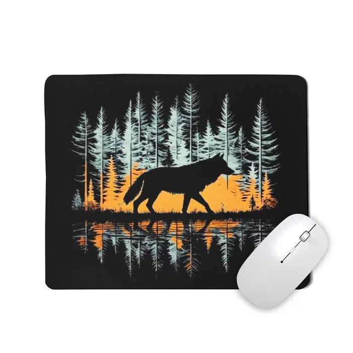 Wolf Forest Nature Wildlife Outdoor Mousepad