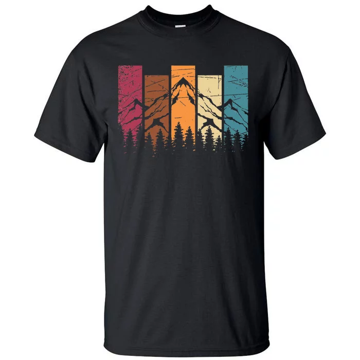 Wildlife Forest Nature Trees Retro Outdoors Mountains Hiking Tall T-Shirt