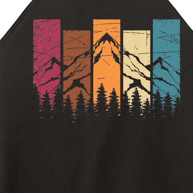 Wildlife Forest Nature Trees Retro Outdoors Mountains Hiking Women’s Perfect Tri Rocker Tank