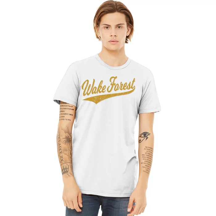 WAKE FOREST NORTH CAROLINA VARSITY SCRIPT SPORTS JERSEY Premium T-Shirt