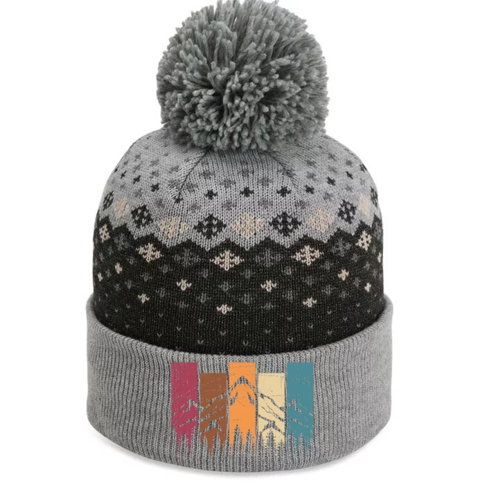 Wildlife Forest Nature Trees Retro Outdoors Mountains Hiking The Baniff Cuffed Pom Beanie