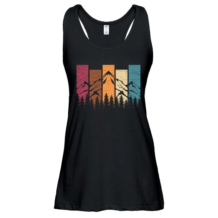 Wildlife Forest Nature Trees Retro Outdoors Mountains Hiking Ladies Essential Flowy Tank