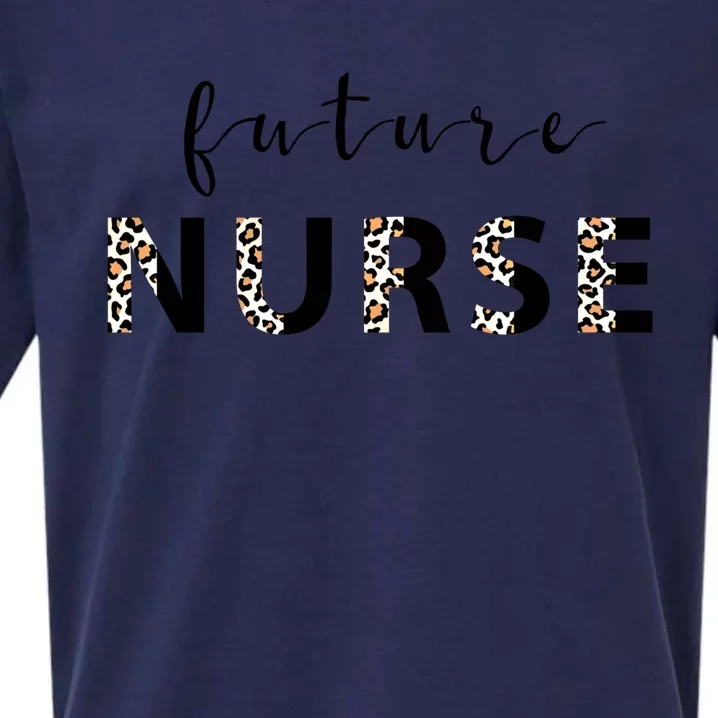 Wo Future Nurse Student Leopard Print Nurse In Training Funny Gift Sueded Cloud Jersey T-Shirt