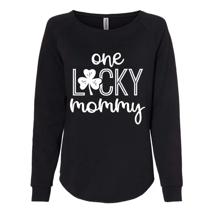 Wo Funny One Lucky Mommy St Patricks Day Gift Gift Womens California Wash Sweatshirt