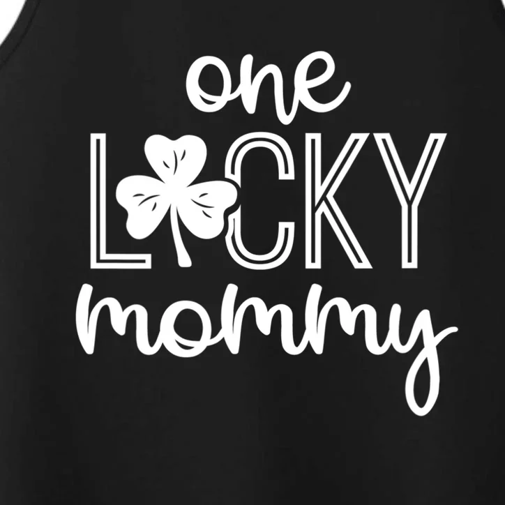 Wo Funny One Lucky Mommy St Patricks Day Gift Gift Performance Tank