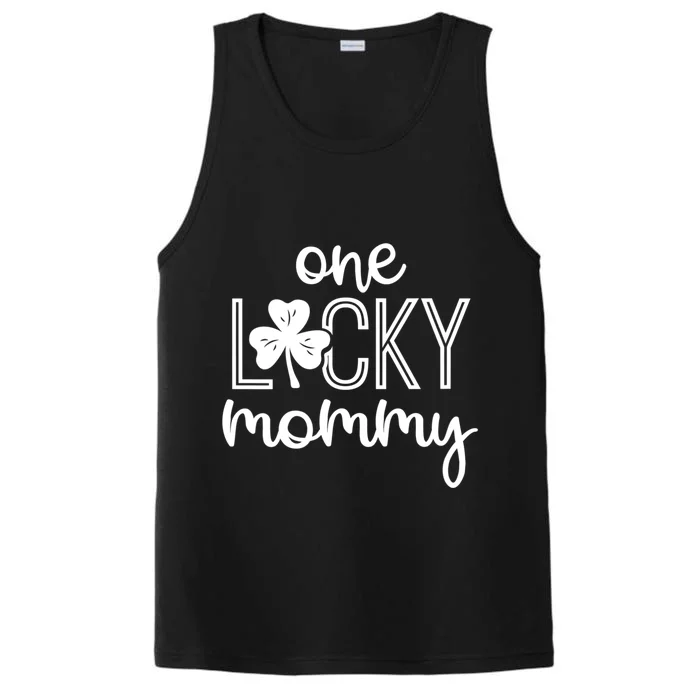 Wo Funny One Lucky Mommy St Patricks Day Gift Gift Performance Tank