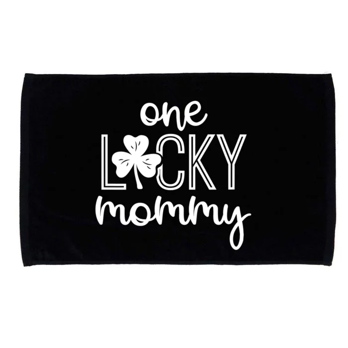 Wo Funny One Lucky Mommy St Patricks Day Gift Gift Microfiber Hand Towel