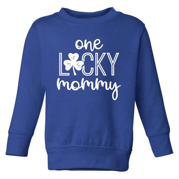 Wo Funny One Lucky Mommy St Patricks Day Gift Gift Toddler Sweatshirt