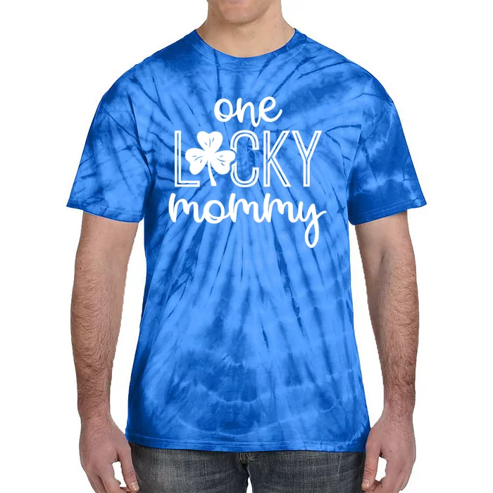 Wo Funny One Lucky Mommy St Patricks Day Gift Gift Tie-Dye T-Shirt