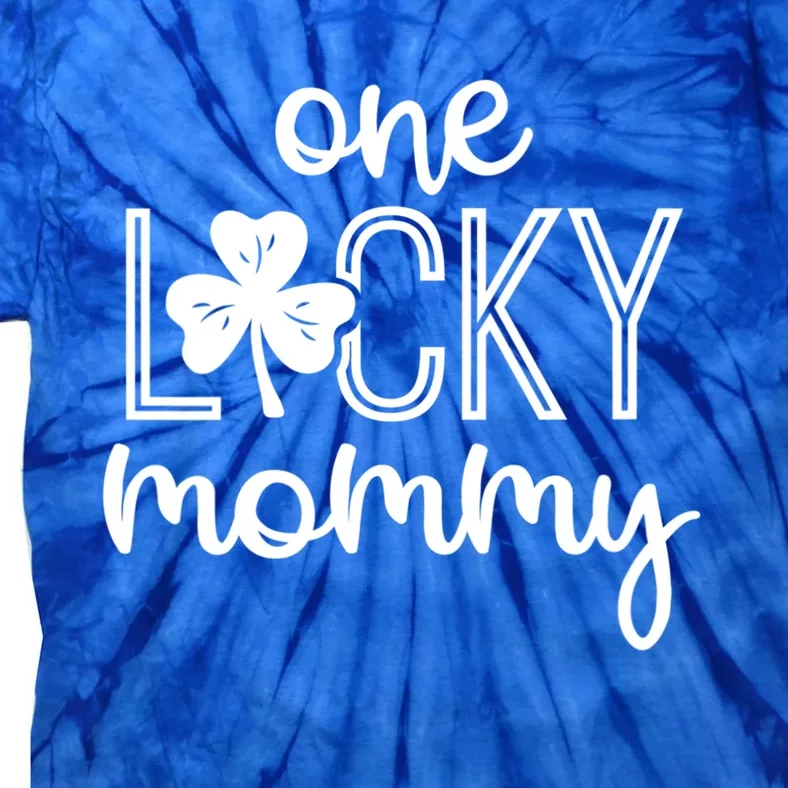 Wo Funny One Lucky Mommy St Patricks Day Gift Gift Tie-Dye T-Shirt