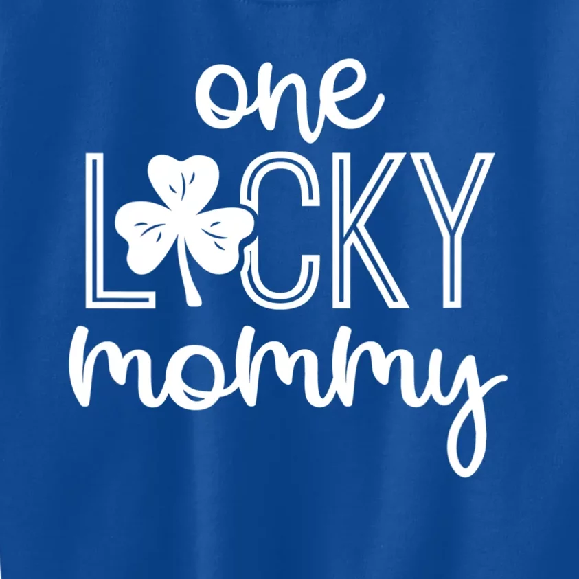 Wo Funny One Lucky Mommy St Patricks Day Gift Gift Kids Sweatshirt