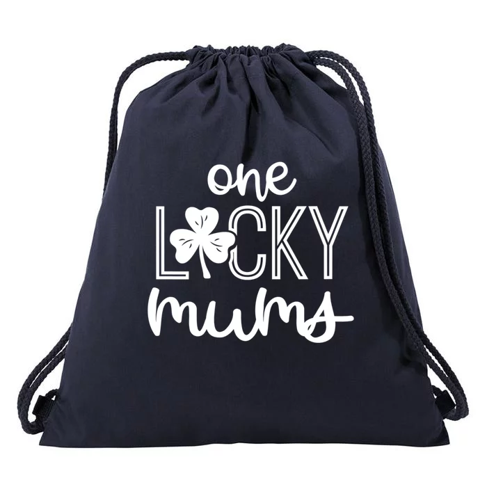 Wo Funny One Lucky Mums St Patricks Day Gift Gift Drawstring Bag