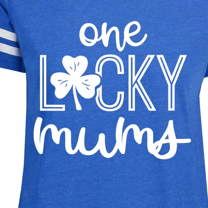 Wo Funny One Lucky Mums St Patricks Day Gift Gift Enza Ladies Jersey Football T-Shirt