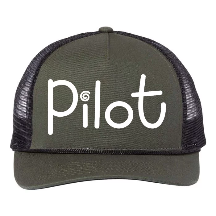 Wo Female Pilot Retro Rope Trucker Hat Cap