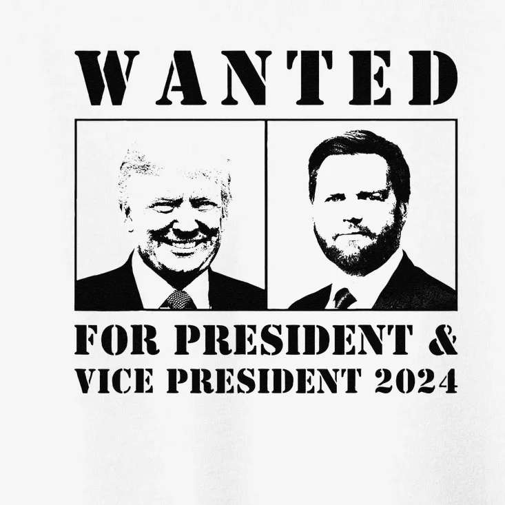 Wanted For President & Vice President 2024 Trump Vance Maga Toddler T-Shirt