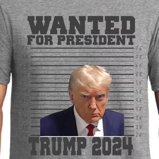 Wanted For President 2024 Trump Mugshot Trump Supporter Pajama Set