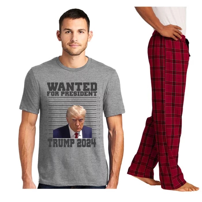 Wanted For President 2024 Trump Mugshot Trump Supporter Pajama Set