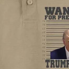 Wanted For President 2024 Trump Mugshot Trump Supporter Dry Zone Grid Performance Polo