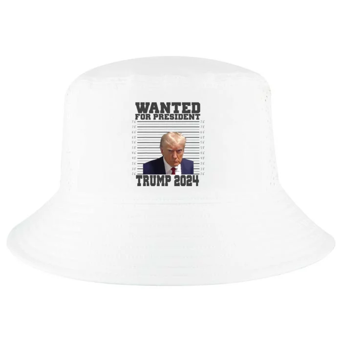 Wanted For President 2024 Trump Mugshot Trump Supporter Cool Comfort Performance Bucket Hat