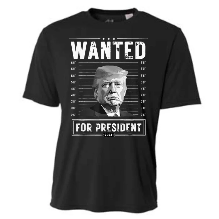 Wanted For President 2024 Donald Trump Never Surrender T Cooling Performance Crew T-Shirt