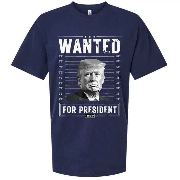 Wanted For President 2024 Donald Trump Never Surrender T Sueded Cloud Jersey T-Shirt