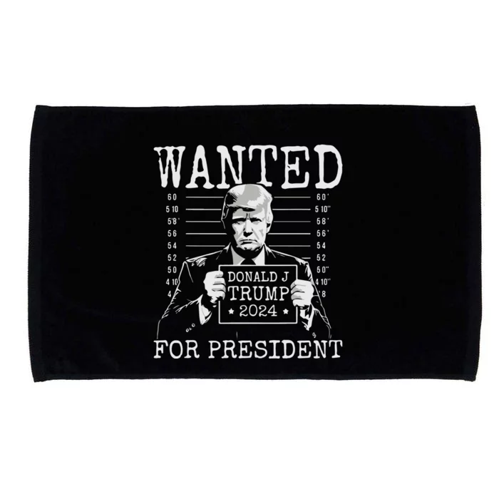 Wanted For President 2024 Donald Trump Microfiber Hand Towel