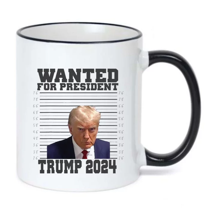 Wanted For President 2024 Trump Mugshot Trump Supporter Black Color Changing Mug