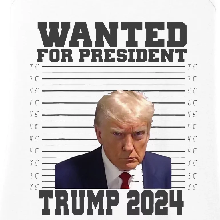 Wanted For President 2024 Trump Mugshot Trump Supporter Ladies Essential Tank