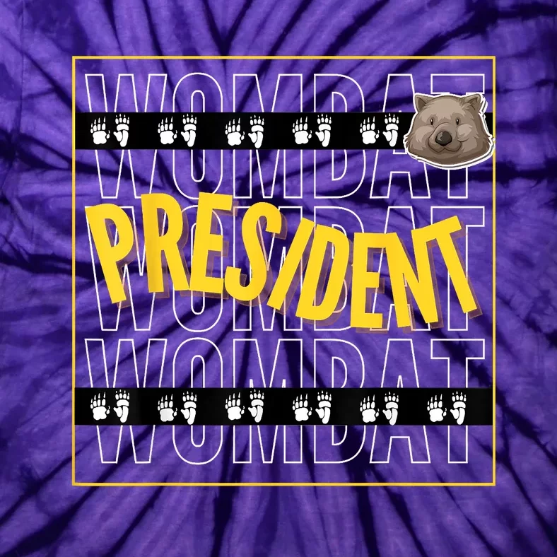 Wombat For President 2024. Independent Vote Tie-Dye T-Shirt