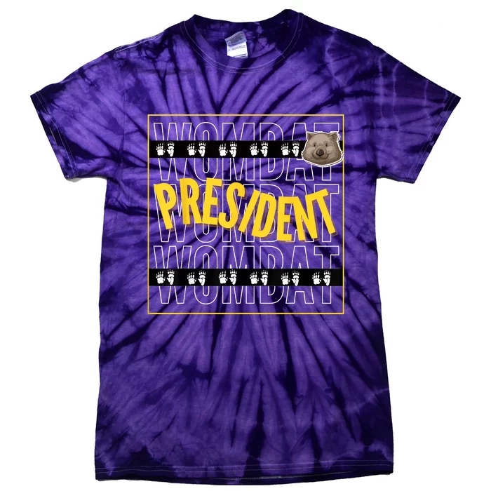 Wombat For President 2024. Independent Vote Tie-Dye T-Shirt