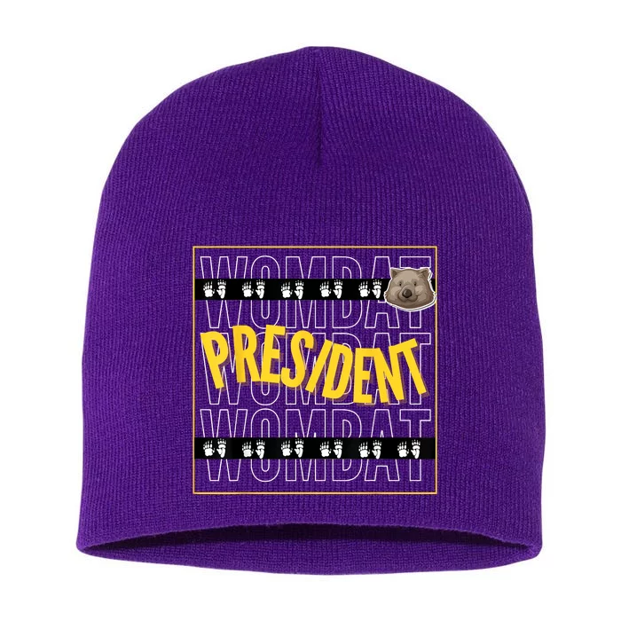 Wombat For President 2024. Independent Vote Short Acrylic Beanie