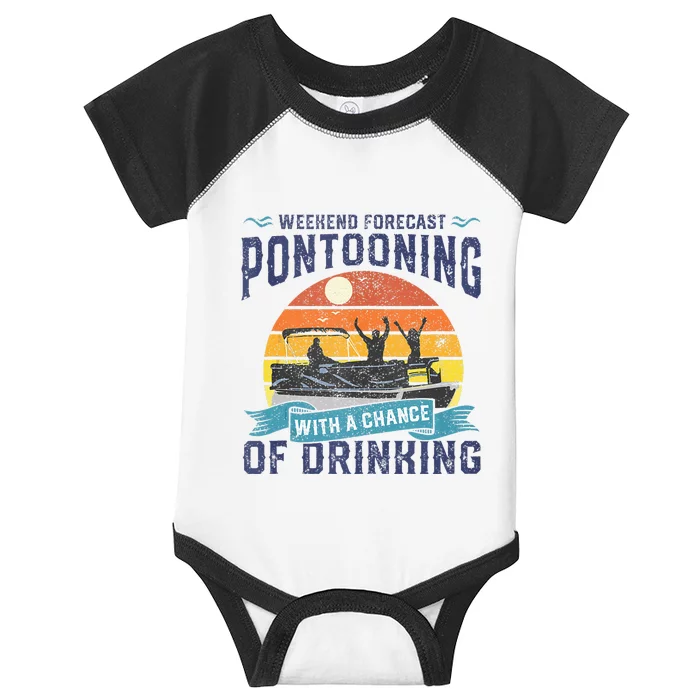 Weekend Forecast Pontooning Drinking Pontoon Boating Infant Baby Jersey Bodysuit