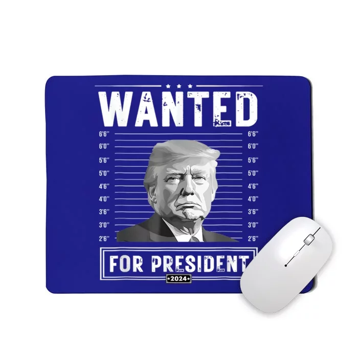 Wanted For President 2024 Donald Trump Never Surrender Mousepad